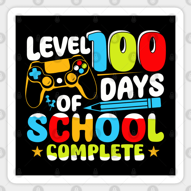 Level 100 Days of School Completed Sticker by Tota Designs